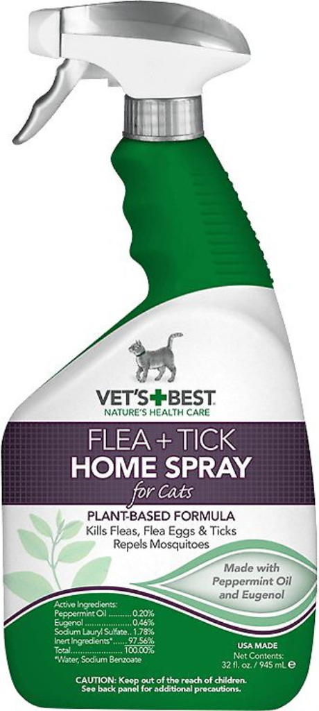 Vet's Best Cat Flea & Tick Home Spray, 32-oz bottle