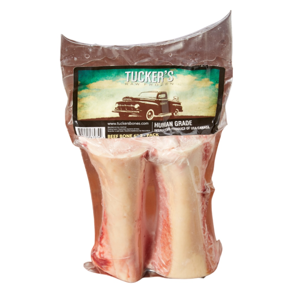 Tucker's Raw Frozen Beef Bones Food for Dogs, 6-in, 2-pack