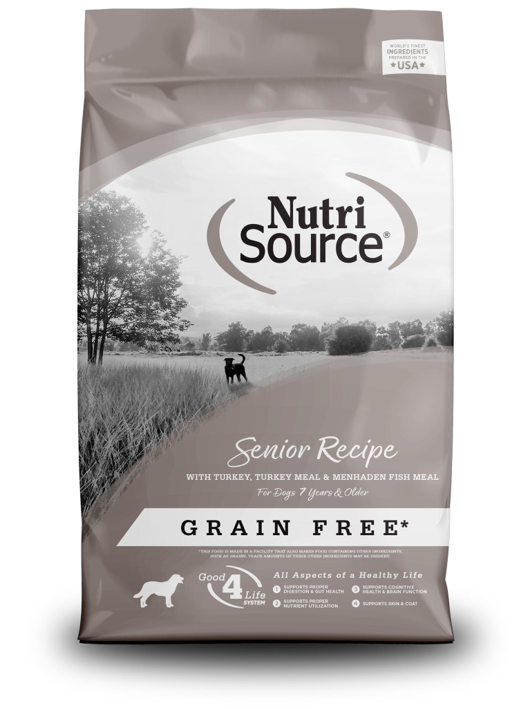 NutriSource Senior Recipe Grain-Free Dry Dog Food, 26-lb