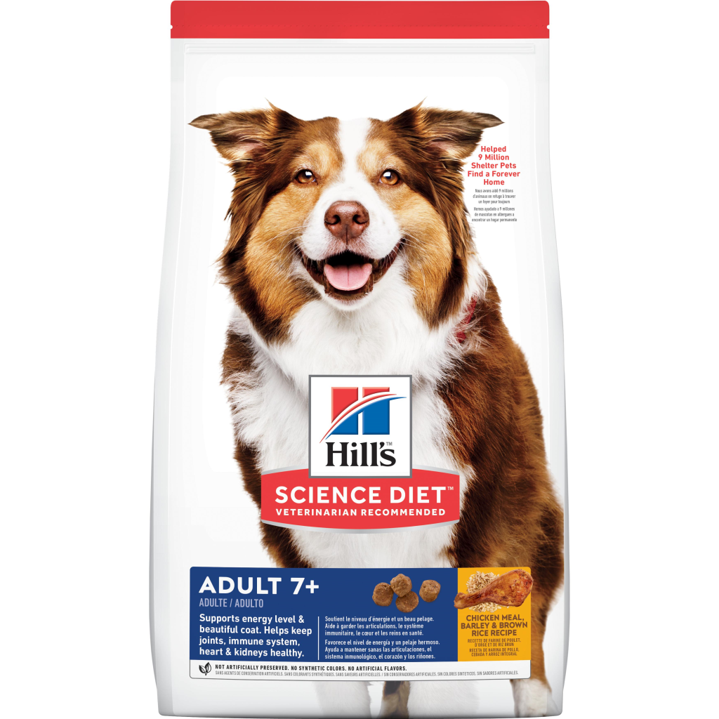 Hill's Science Diet Adult 7+ Chicken Meal, Barley & Brown Rice Dry Dog Food, 33-lb