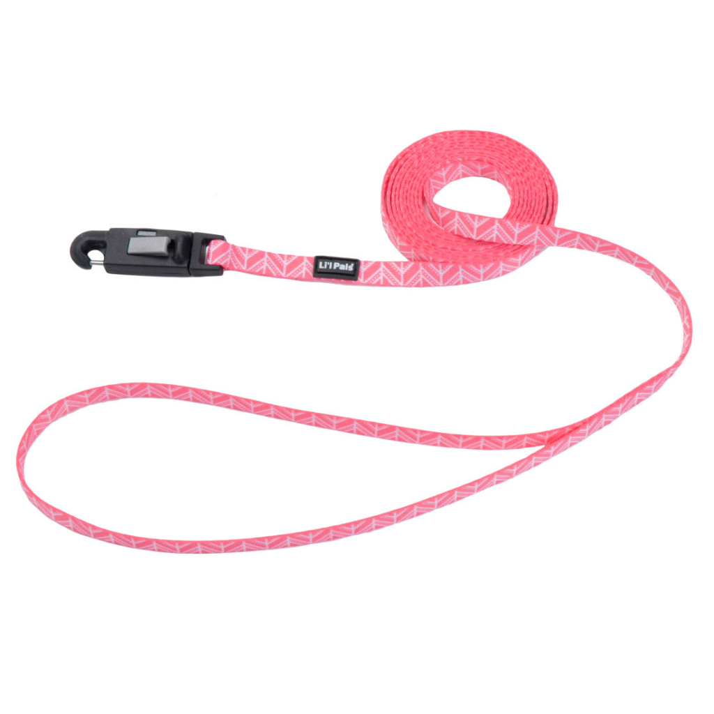 Li'l Pals Patterned Dog Leash with E-Z Snap, Pink Tribal Chevron , 3/8-in x 6-ft