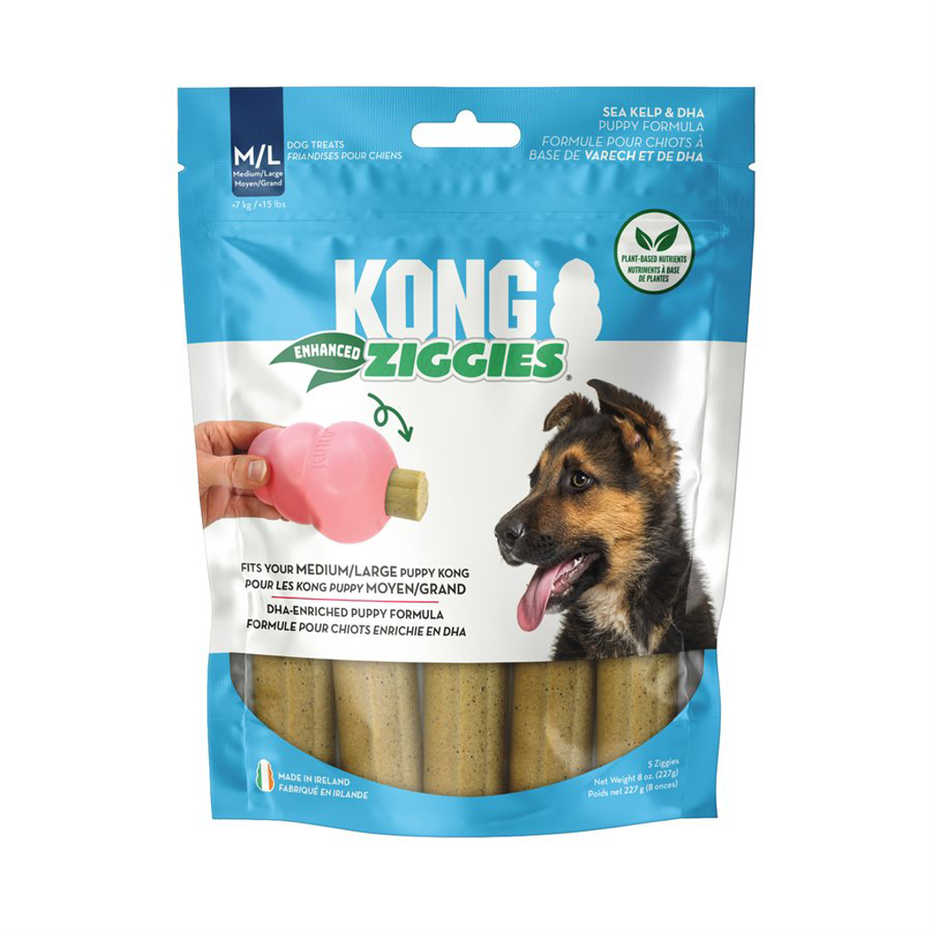 KONG ZIGGIES ENHANCED TRT PUP M/L 8Z