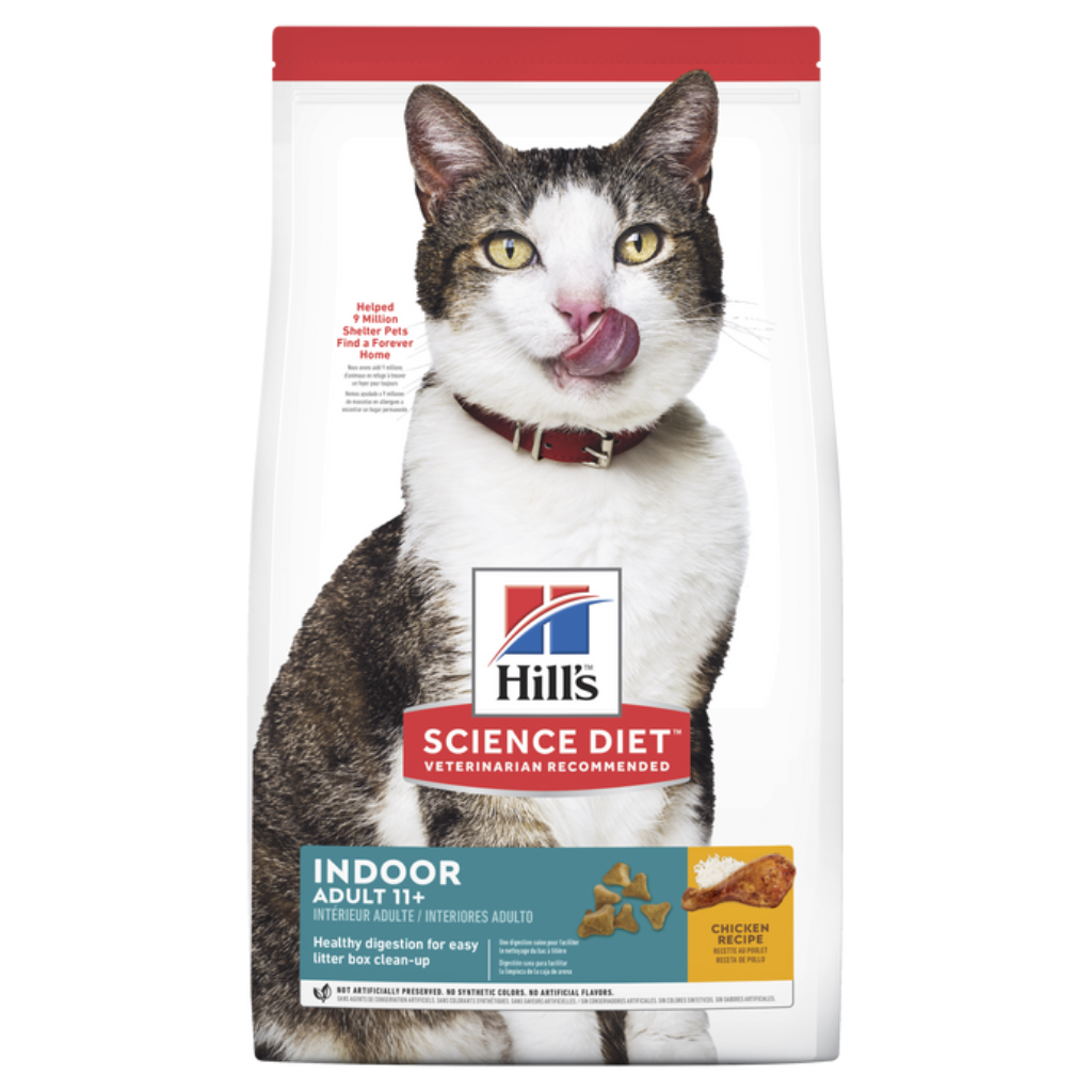 Hill's Science Diet Adult 11+ Indoor Chicken Dry Cat Food, 3.5-lb