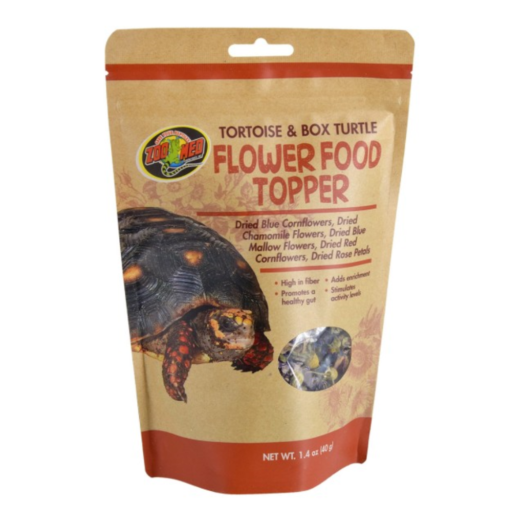 Zoo Med Flower Food Topper Tortoise & Box Turtle Food, 1.4-oz