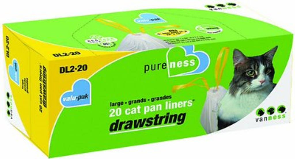 Van Ness Drawstring Cat Pan Liners, Large, 20 count