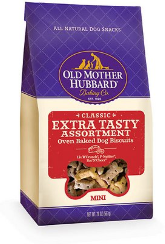 Old Mother Hubbard Classic Extra Tasty Assortment Biscuits Mini Baked Dog Treats, 20-oz