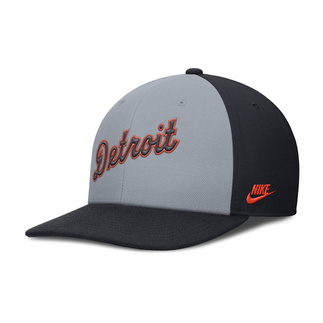 Detroit Tigers Nike Cooperstown Collection Square Bill Pro Snapback Hat - Grey/Navy