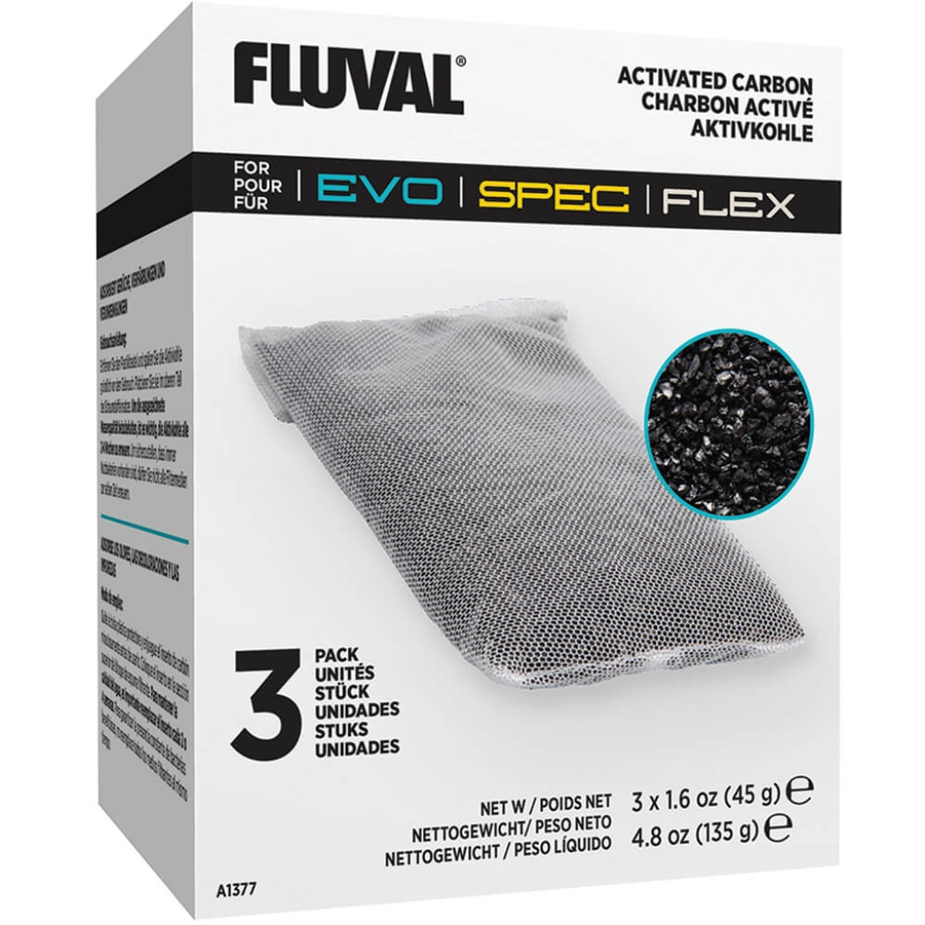 Fluval Spec/Evo/Flex Replacement Carbon, 3-pack