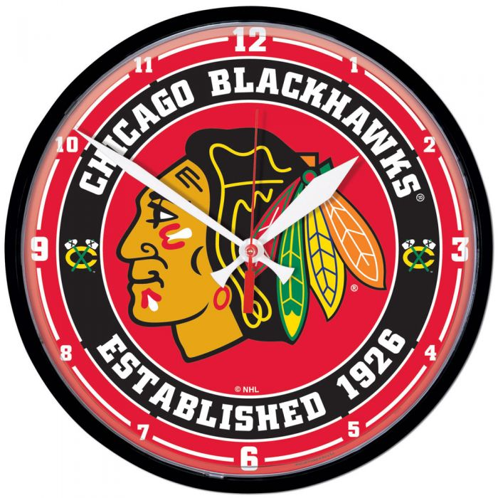 Chicago Blackhawks Round Wall Clock 12.75"