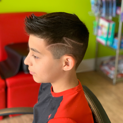 Boy's Fade Haircut w/Design