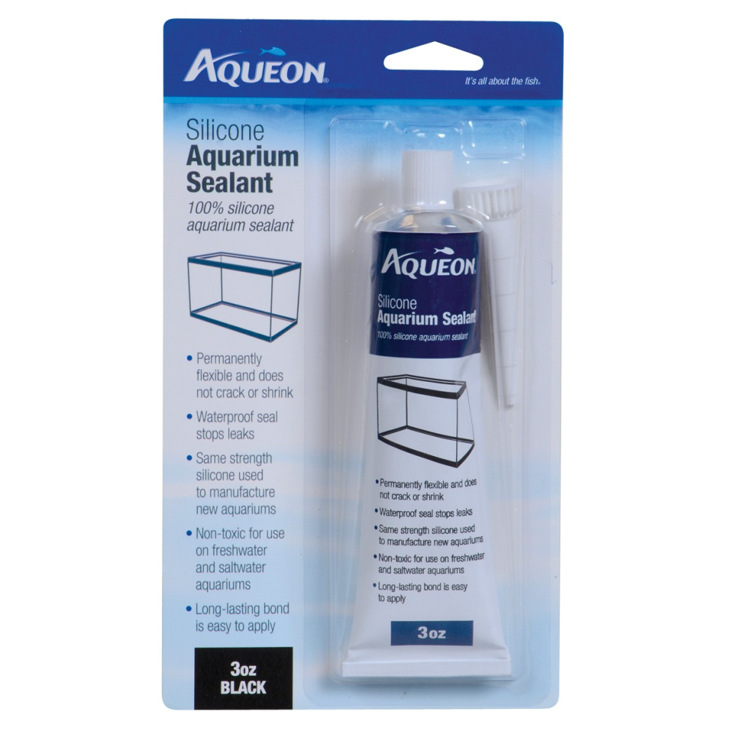 Aqueon Aquarium Silicone Sealant, Black, 3-oz