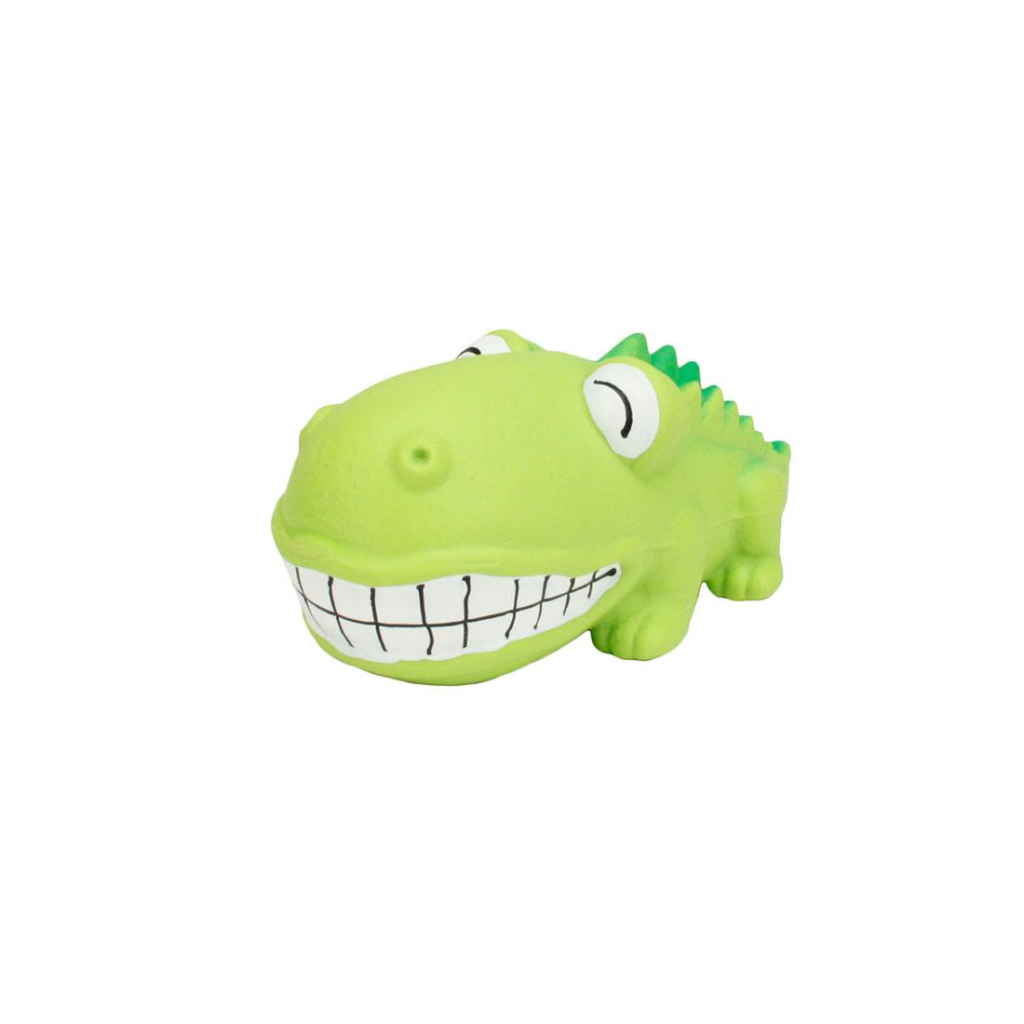 Rascals Grunt Big Head Alligator Dog Toy, 7-in