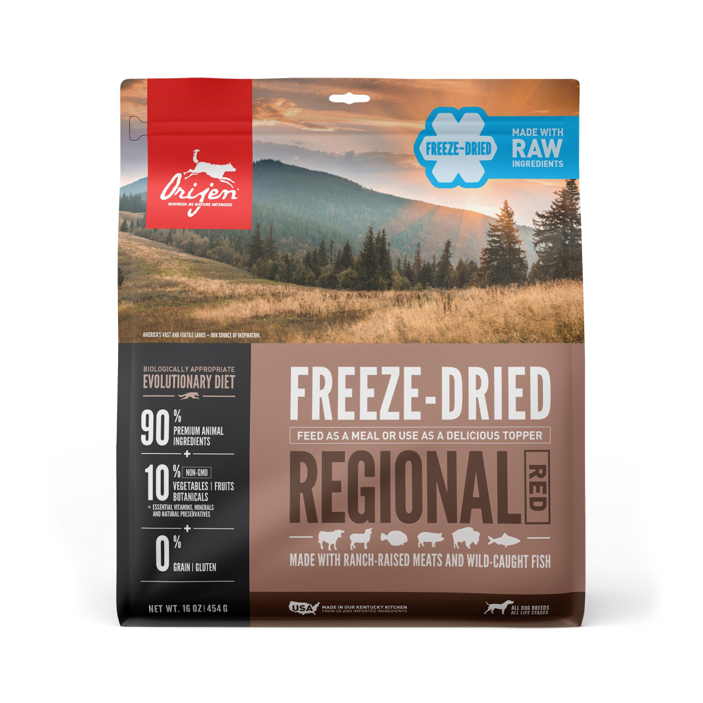 ORIJEN Regional Red Grain-Free Freeze-Dried Dog Food, 16-oz