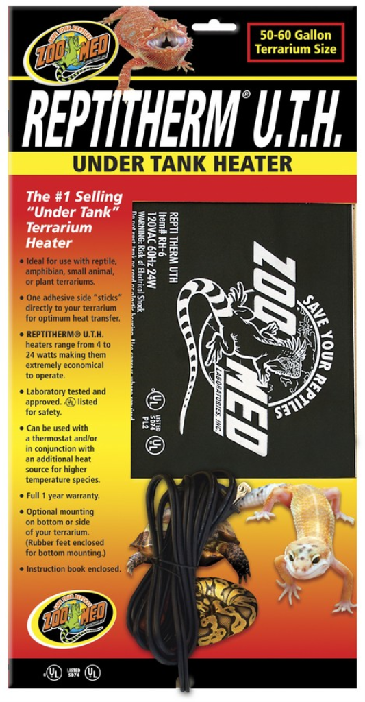 Zoo Med ReptiTherm Under Tank Terrarium Heater, 50 - 60 gal