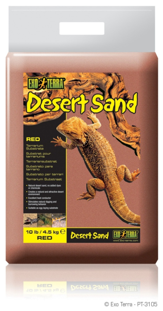 Exo Terra Desert Sand Terrarium Reptile Substrate, Red, 10-lb