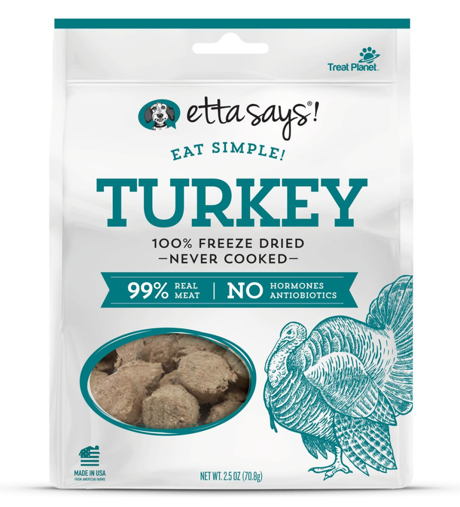 Etta Says! Eat Simple! Turkey Freeze-Dried Dog Treats, 2.5-oz