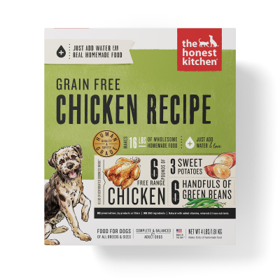 The Honest Kitchen Chicken Recipe Grain-Free Dehydrated Dog Food, 4-lb box