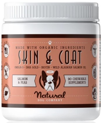 Natural Dog Company Skin & Coat Dog Supplement, 90-count