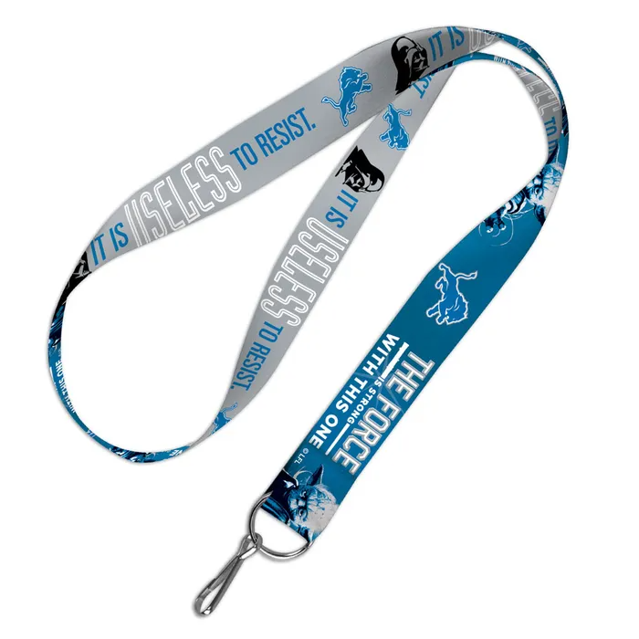 Detroit Lions Star Wars Yoda/Darth Vader Lanyard 1"