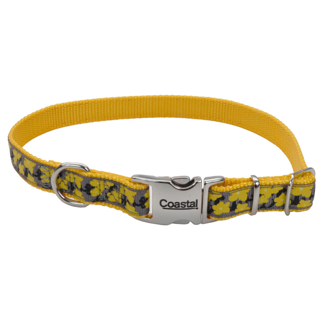 Ribbon Dog Leash, Navy Blue Plaid, 5/8-in x 6-ft