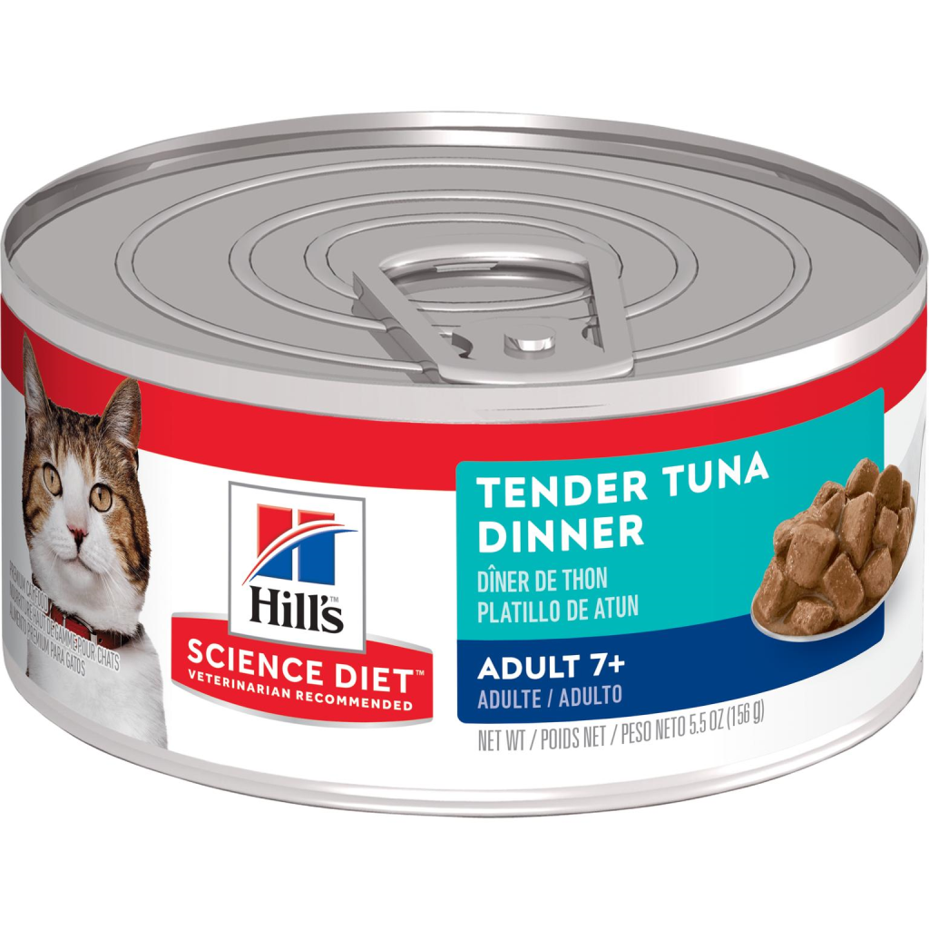 Hill's Science Diet Adult 7+ Tender Tuna Dinner Wet Cat Food, 5.5-oz