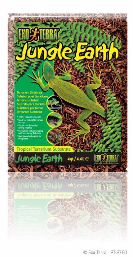 Exo Terra Jungle Earth Tropical Terrarium Reptile Substrate, 4-qt