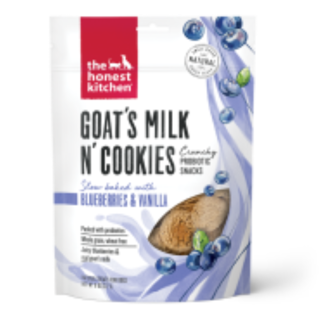 The Honest Kitchen Goat's Milk N' Cookies Blueberry & Vanilla Dog Treats, 8-oz