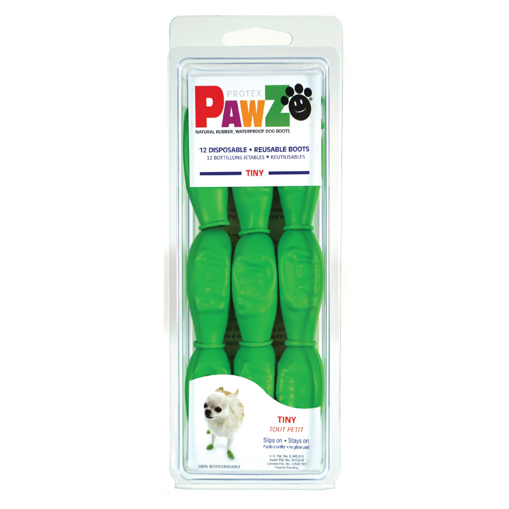 Pawz Waterproof Dog Boots, Apple Green, Tiny