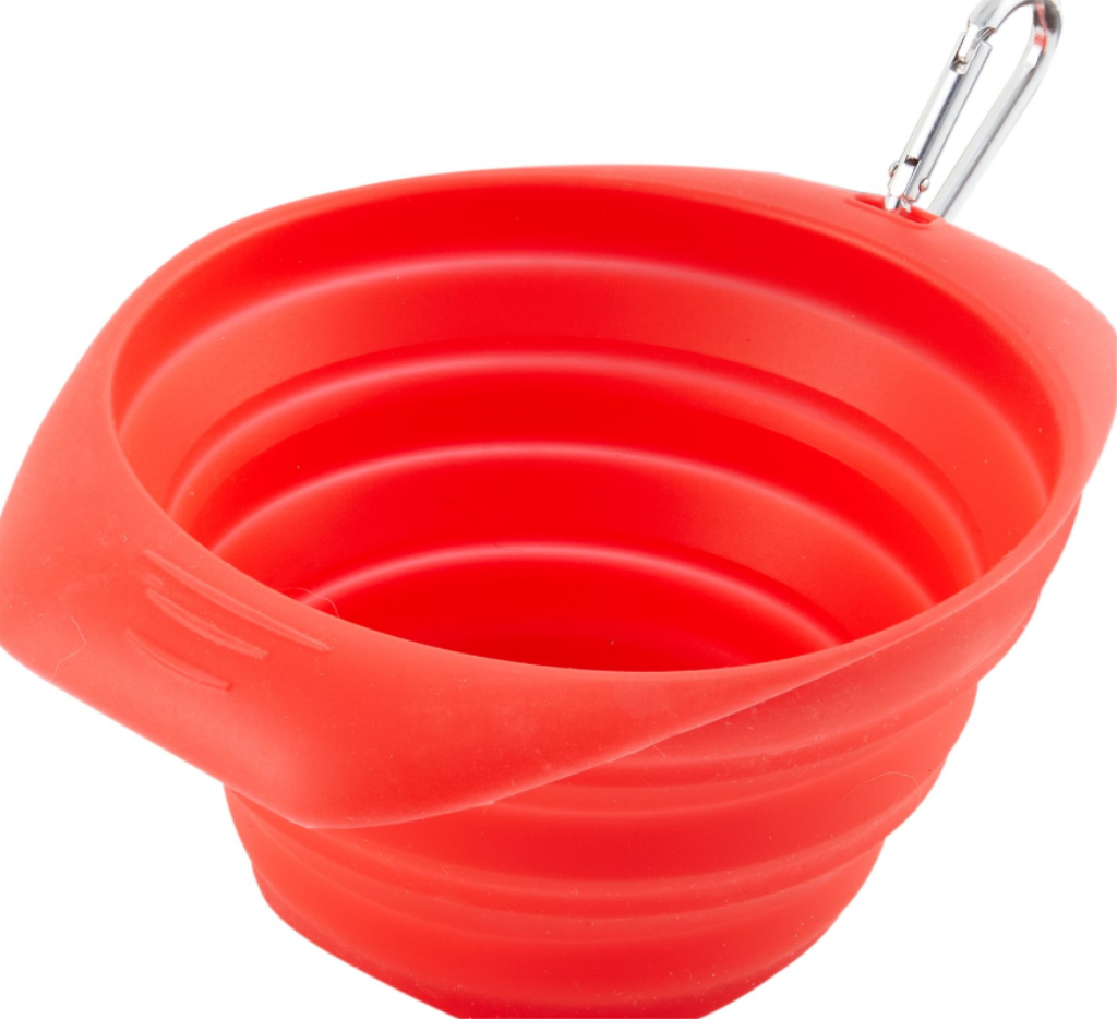 Kurgo Collaps-A-Bowl Pet Bowl, Red