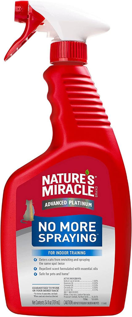 Nature's Miracle Advanced Platinum No More Spraying Repellent for Cats, 24-oz