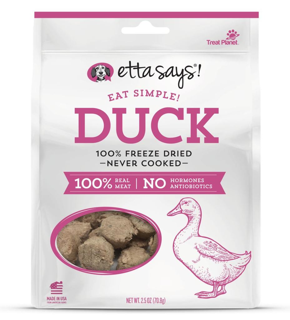 Etta Says! Eat Simple! Duck Freeze-Dried Dog Treats, 2.5-oz