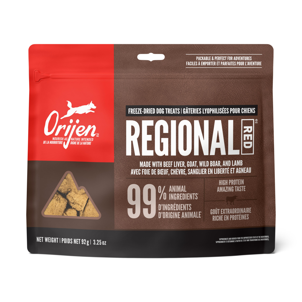 ORIJEN Regional Red Grain-Free Freeze-Dried Dog Treats, 3.25-oz