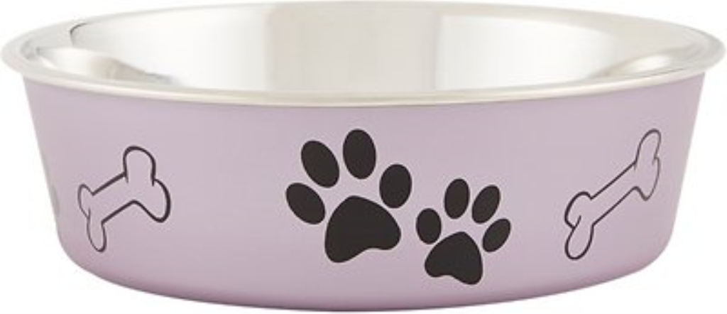 Loving Pets Bella Bowls Pet Bowl, Metallic Grape, Medium