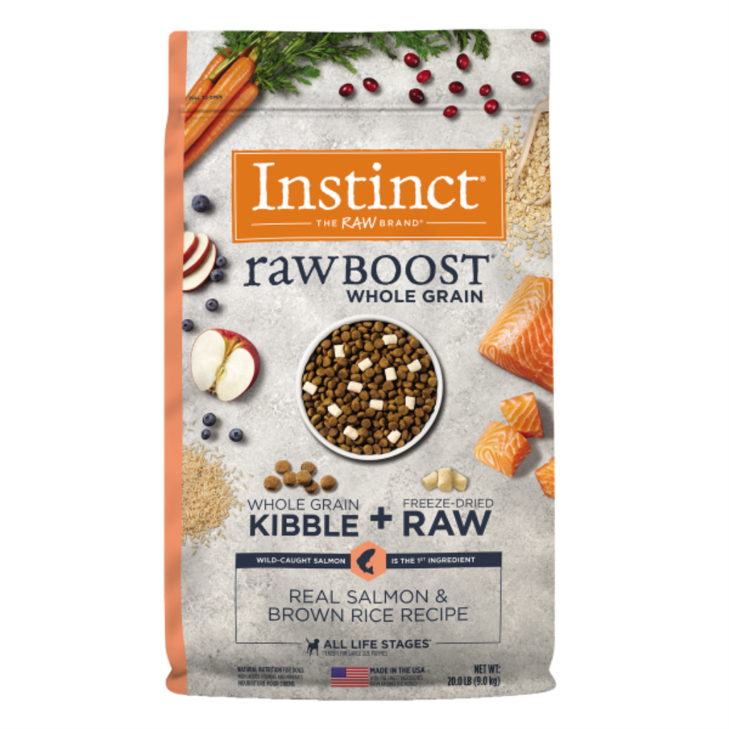 Instinct Raw Boost Whole Grain Real Salmon & Brown Rice Dry Dog Food, 20-lb