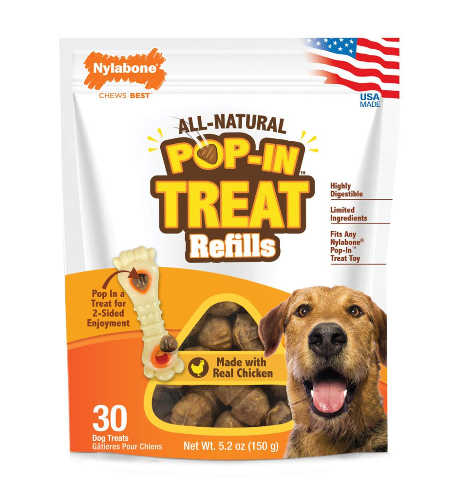 Nylabone Pop-In Treat Refills Dog Treats, 30-count