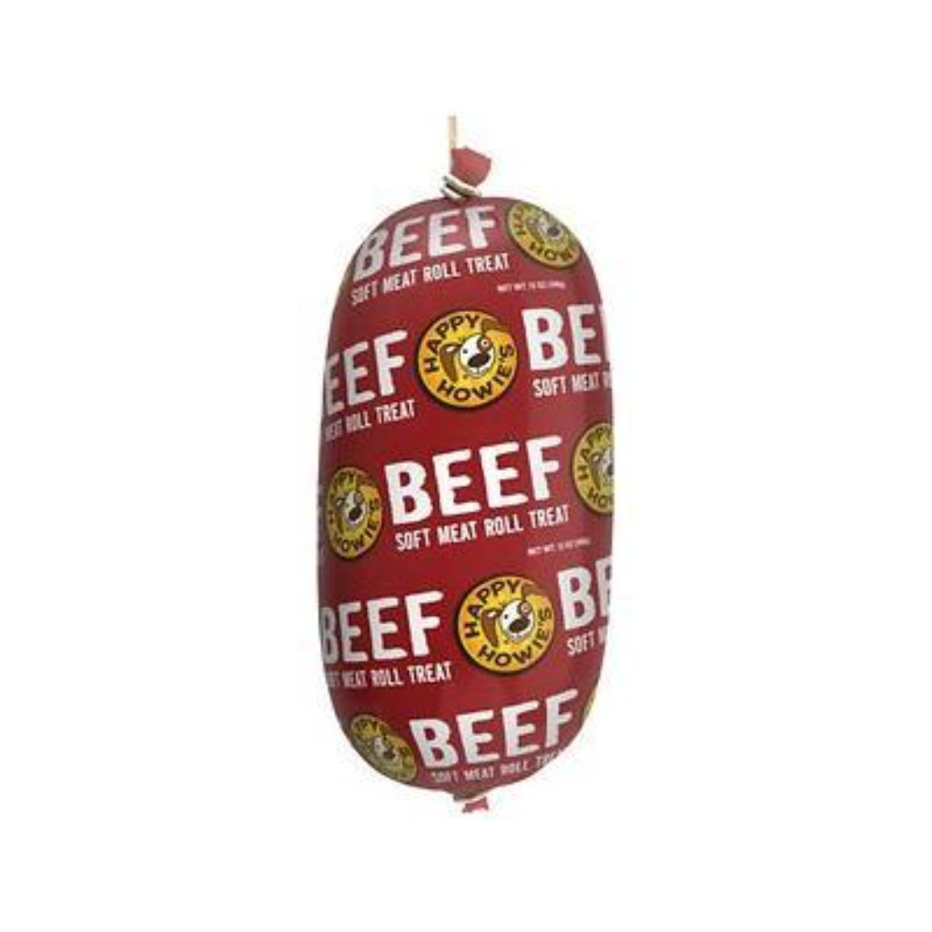 Happy Howie's Beef Meat Roll Dog Treats, 12-oz