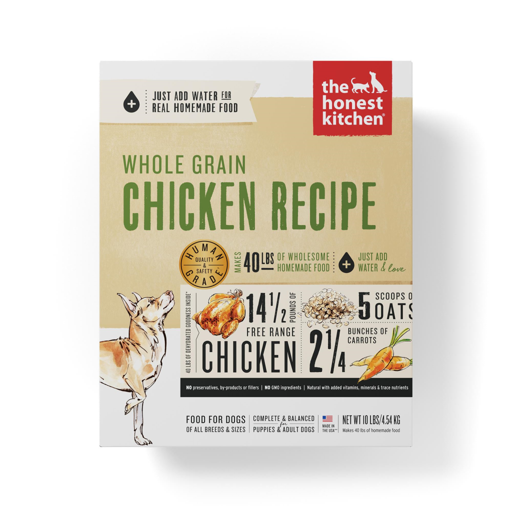 The Honest Kitchen Whole Grain Chicken Recipe Dehydrated Dog Food, 10-lb box