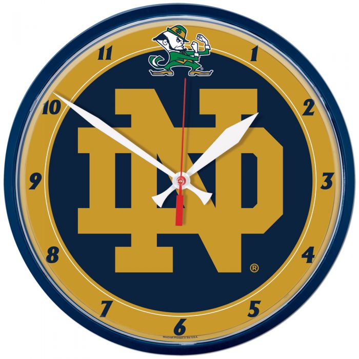 Notre Dame Fighting Irish ND Round Wall Clock 12.75"
