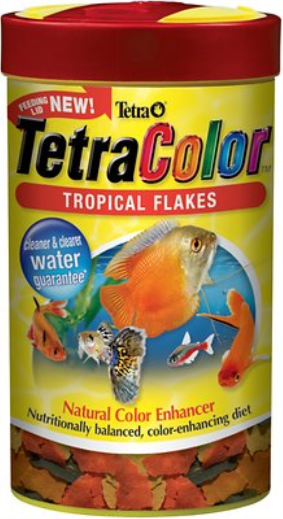 Tetra TetraColor Tropical Flakes Fish Food, 1-oz jar