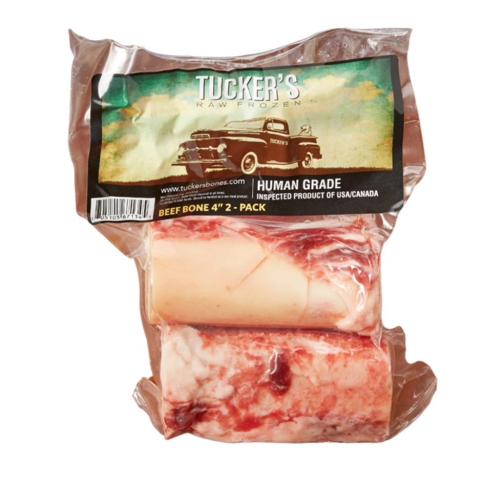 Tucker's Raw Frozen Beef Bones Food for Dogs, 4-in, 2-pack