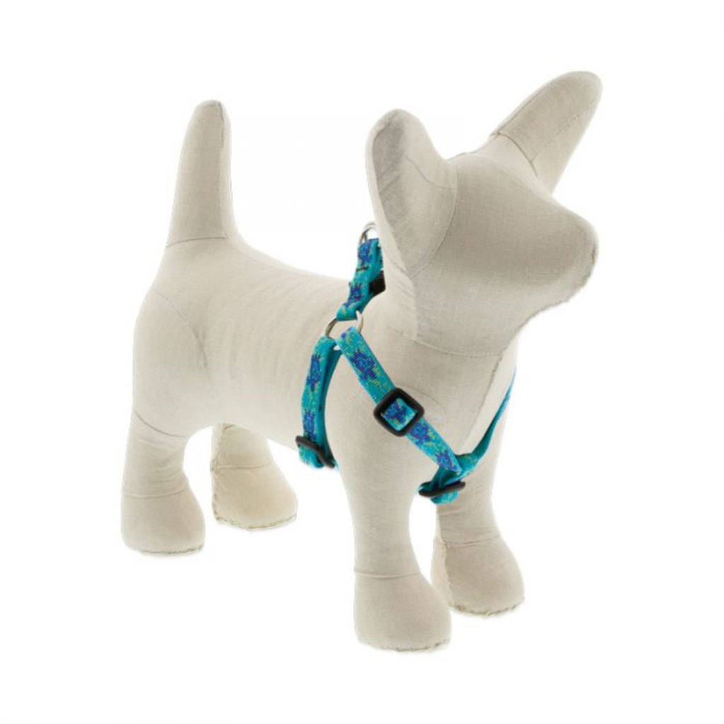 Lupine Pet Original Designs Step In Dog Harness, Turtle Reef, 1/2-in x 10-13-in