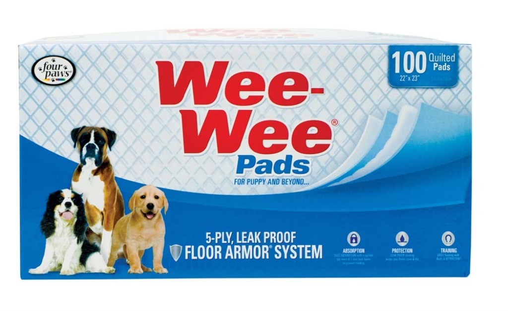 Wee-Wee Pet Training and Puppy Pads, 100-count