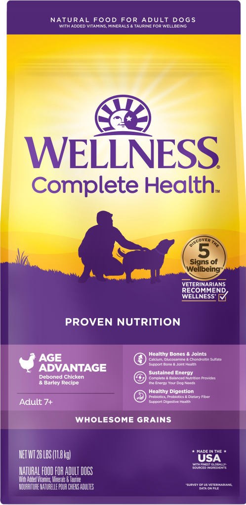 Wellness Complete Health Age Advantage Deboned Chicken & Barley Adult 7+ Dry Dog Food, 26-lb