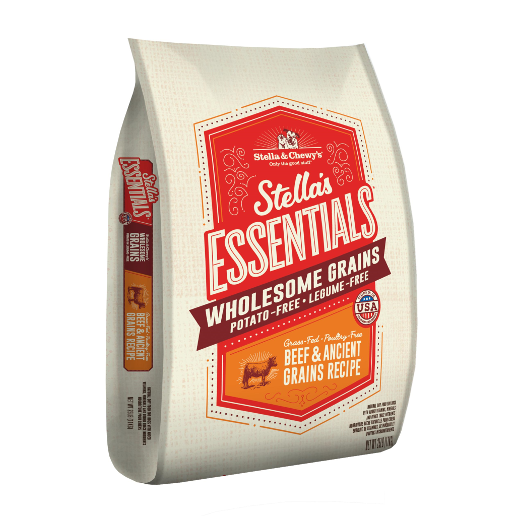 Stella & Chewy's Essentials Wholesome Grains Beef & Ancient Grains Dry Dog Food, 25-lb