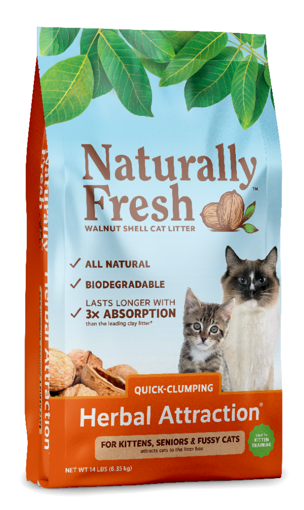 Naturally Fresh Walnut-Based Herbal Attraction Quick-Clumping Cat Litter, 14-lb