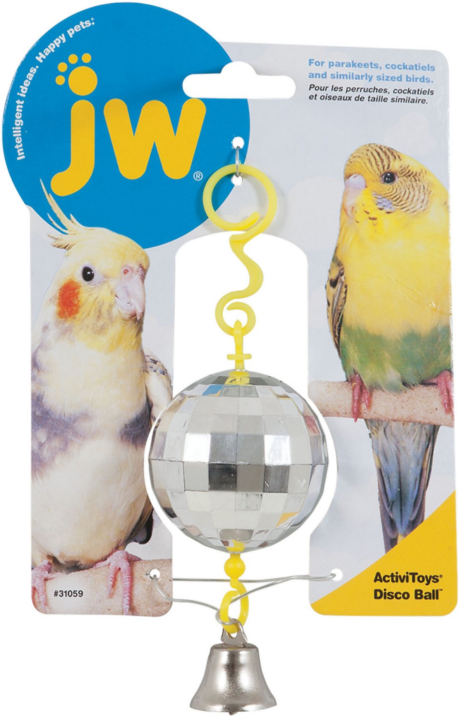 JW Pet Activitoy Birdie Disco Ball Toy, Small/Medium