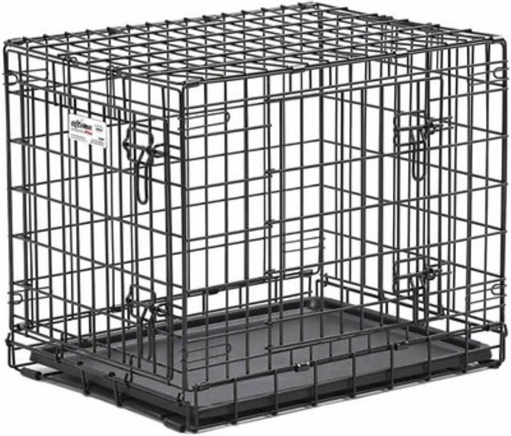 MidWest Contour Double Door Dog Crate, 24-in