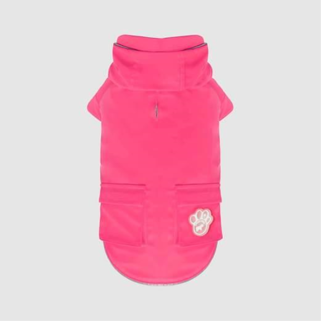 Canada Pooch Torrential Tracker Dog Raincoat, Pink, 28-in