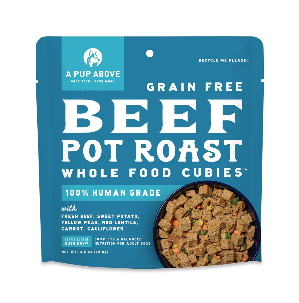 A Pup Above Cubies Beef Pot Roast Grain-Free Dry Dog Food, 2.5-oz (Size: 2.5-oz)