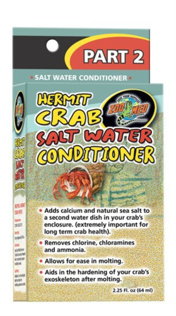 Zoo Med Hermit Crab Salt Water Conditioner, 2.25-oz